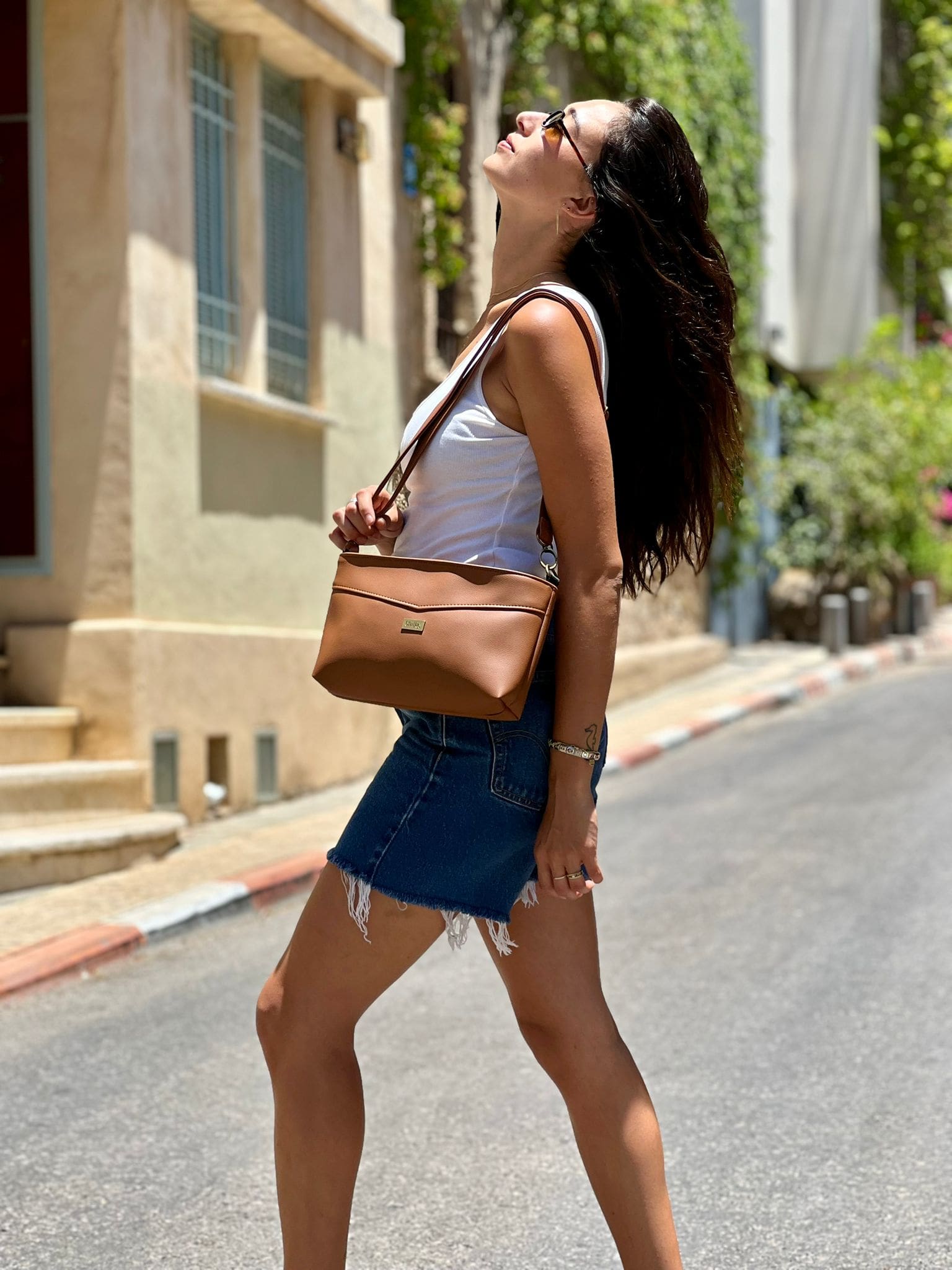 New Texture Camel Rachel Clutch/Side Bag