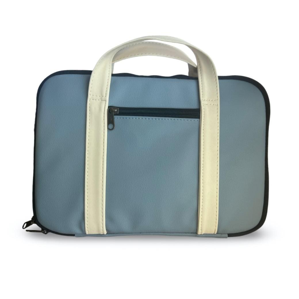 Textured light blue iPad bag