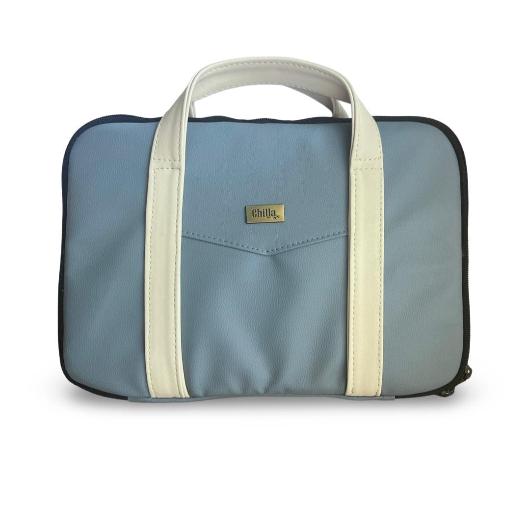 Textured light blue iPad bag