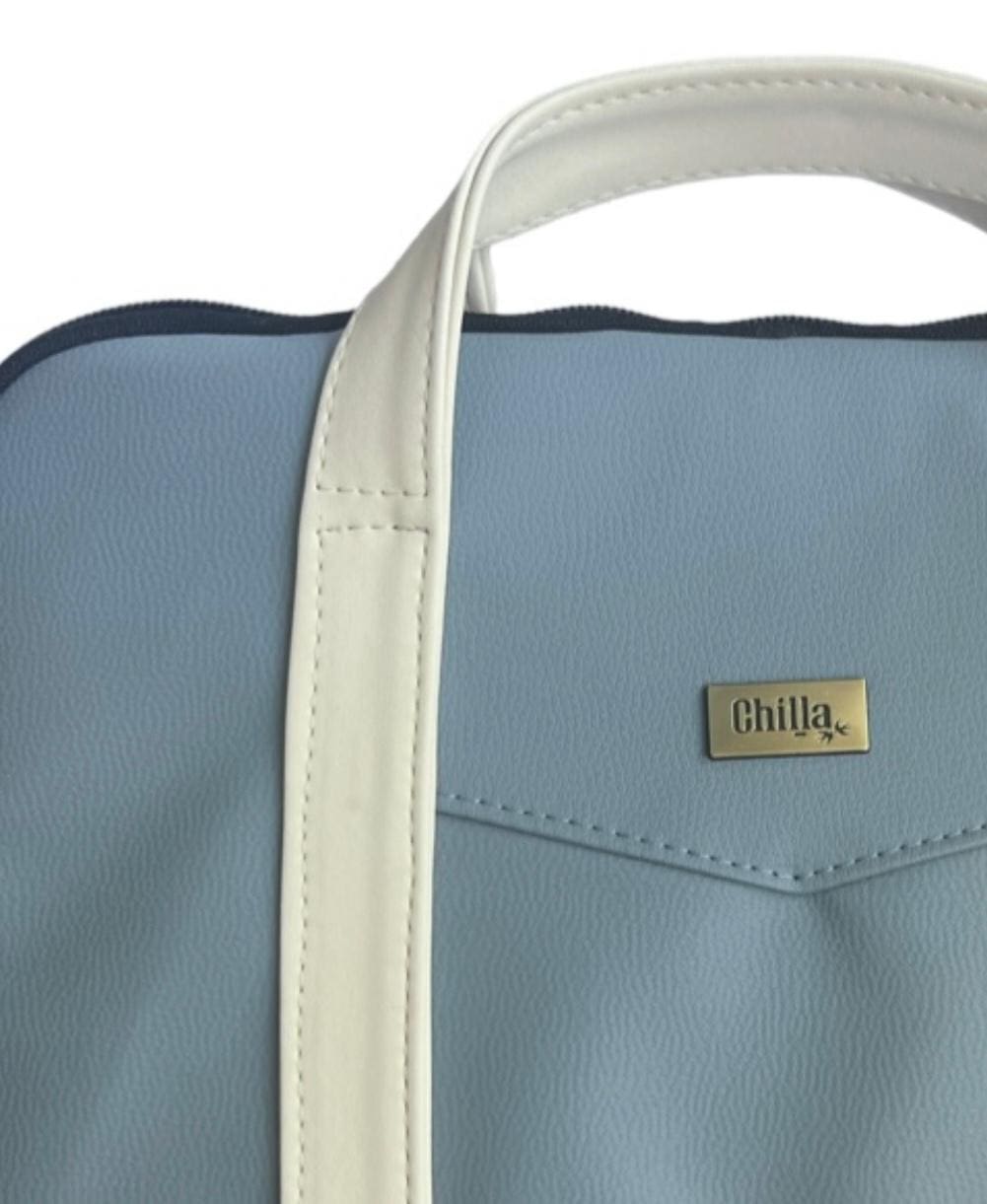 Textured light blue iPad bag