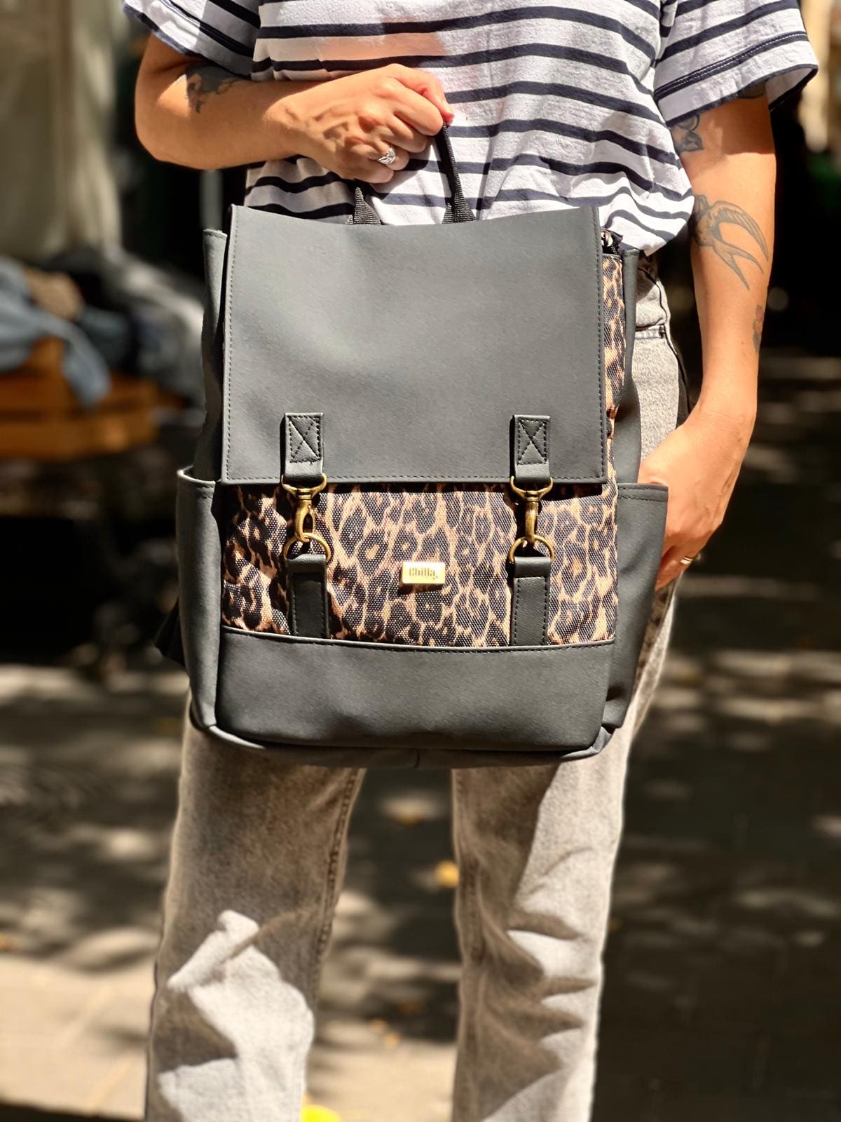 Leopard & Black Unicorn Backpack