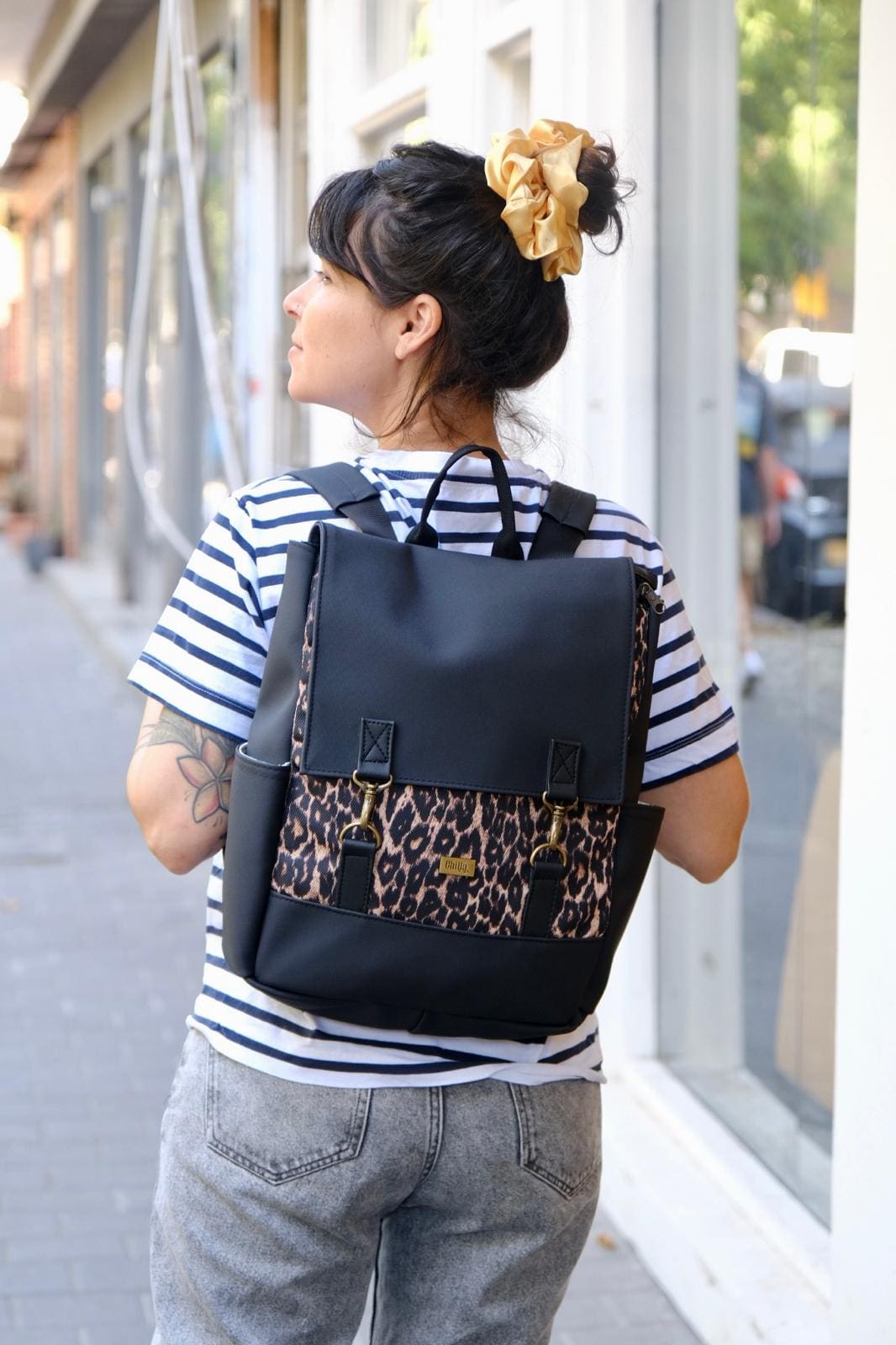 Leopard & Black Unicorn Backpack
