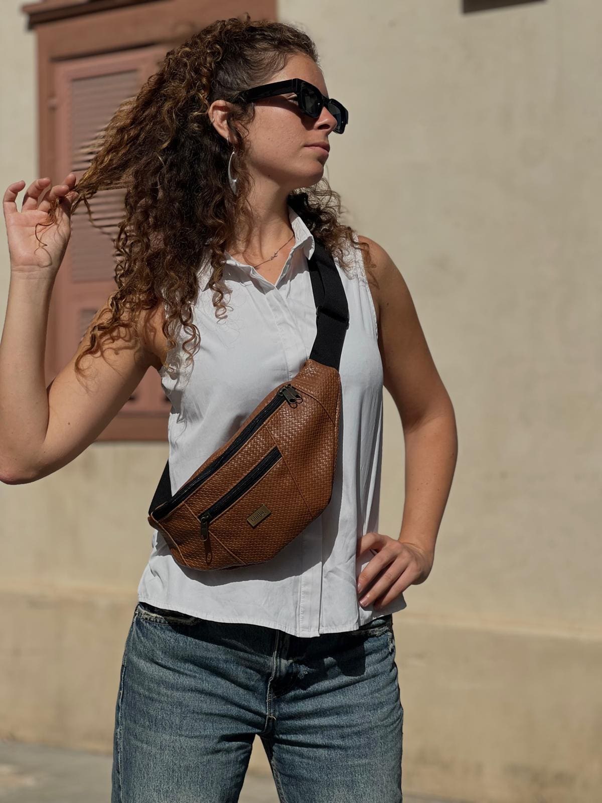 Brown Braided Large Roni Fanny Pack