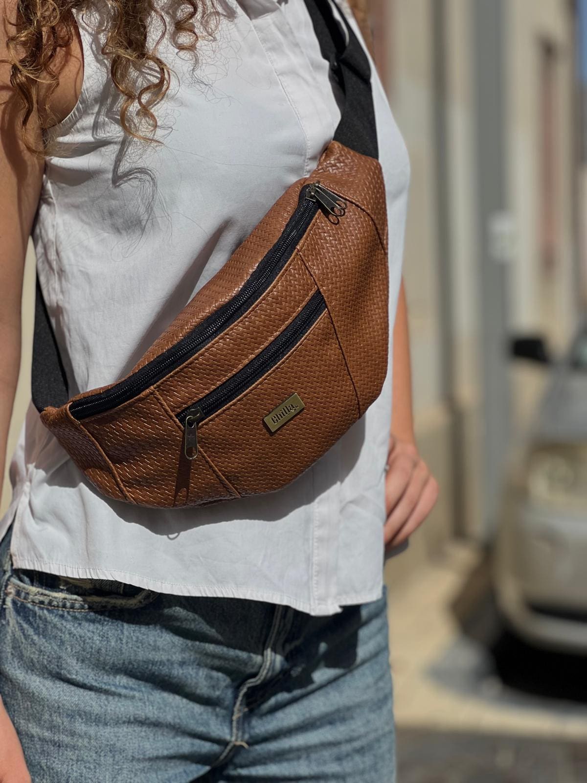 Brown Braided Large Roni Fanny Pack