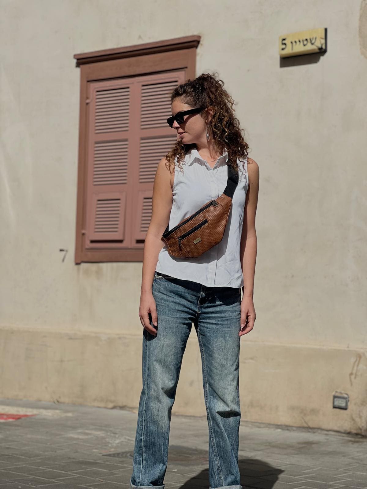 Brown Braided Large Roni Fanny Pack