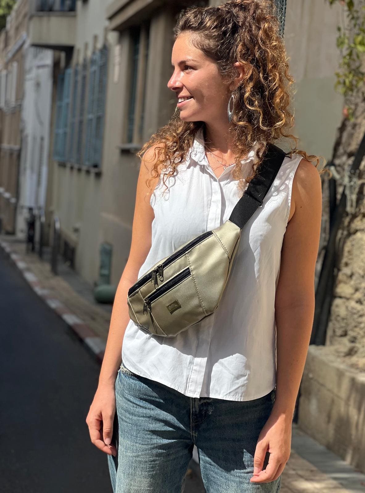 Metallic Champagne Large Roni Fanny Pack