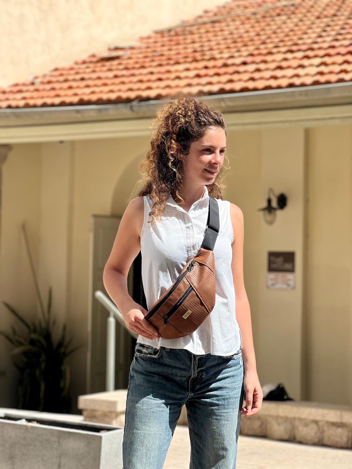 Brown Braided Large Roni Fanny Pack