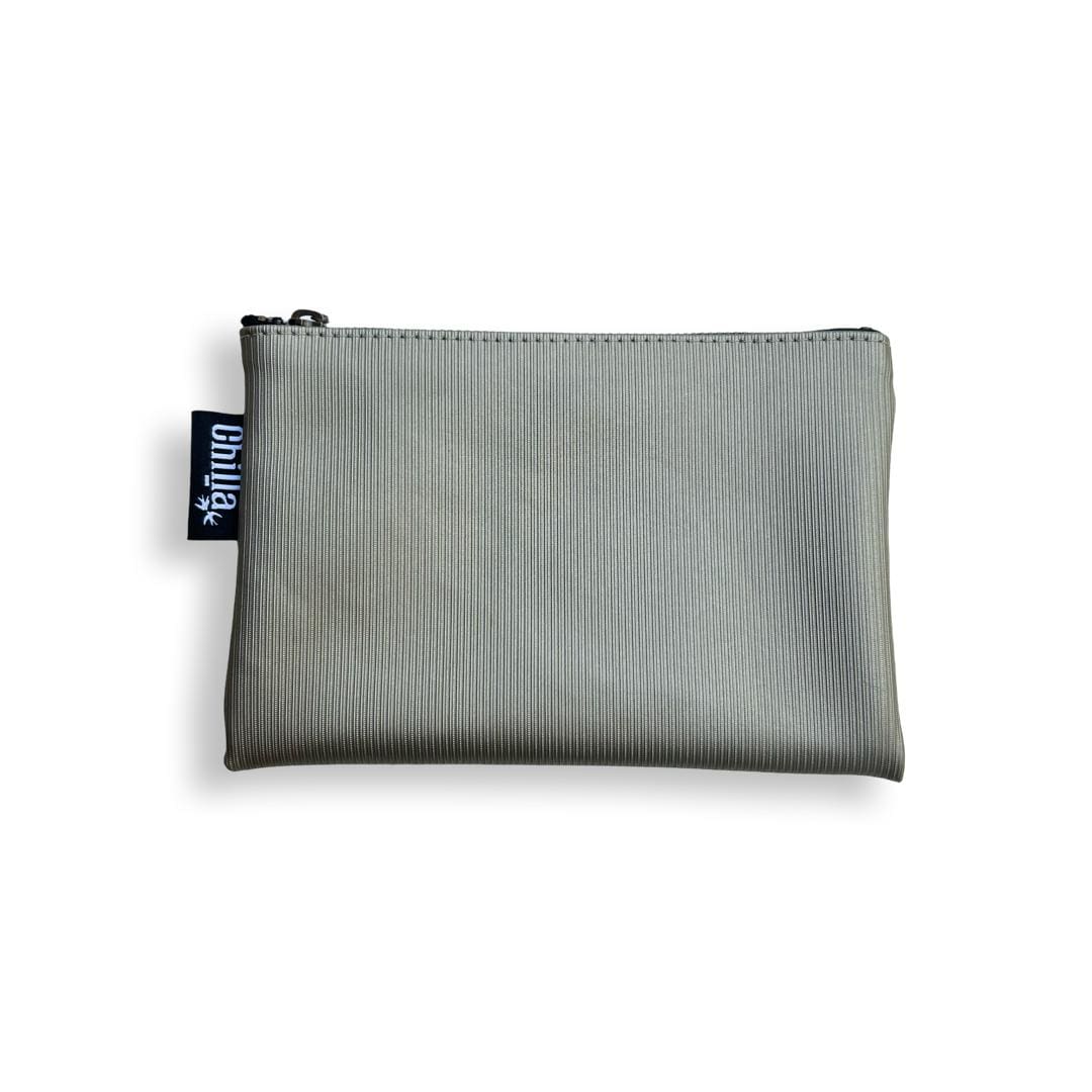 New pencil case (small clutch) metallic champagne