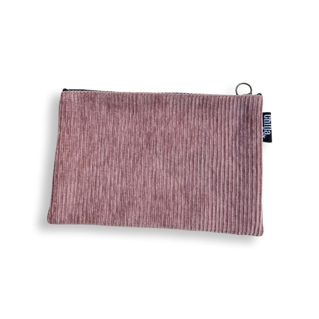 Corduroy antique pink clutch