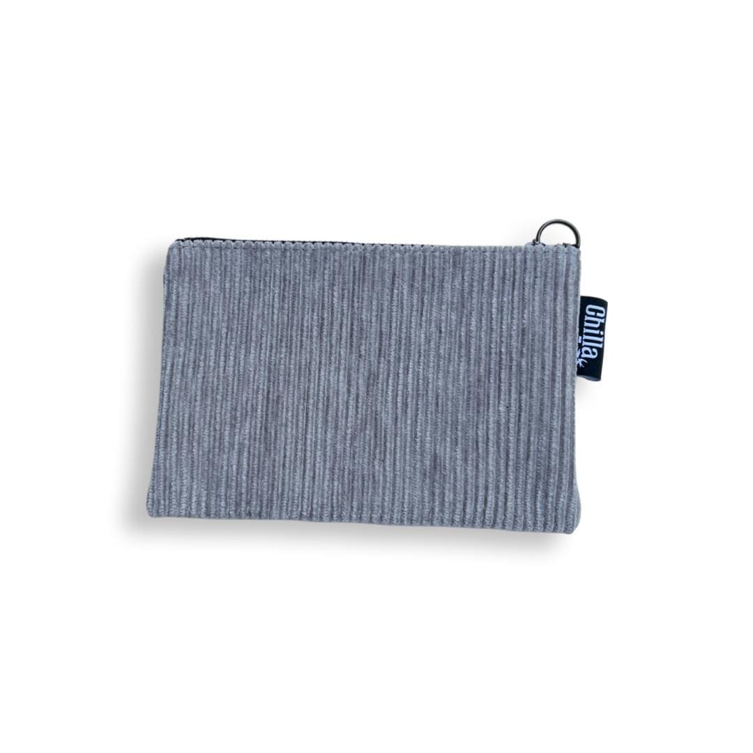 New pencil case (small clutch) blue gray corduroy