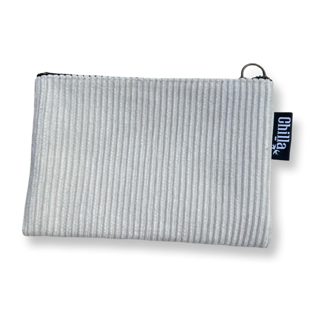 New pencil case (small clutch) in white corduroy