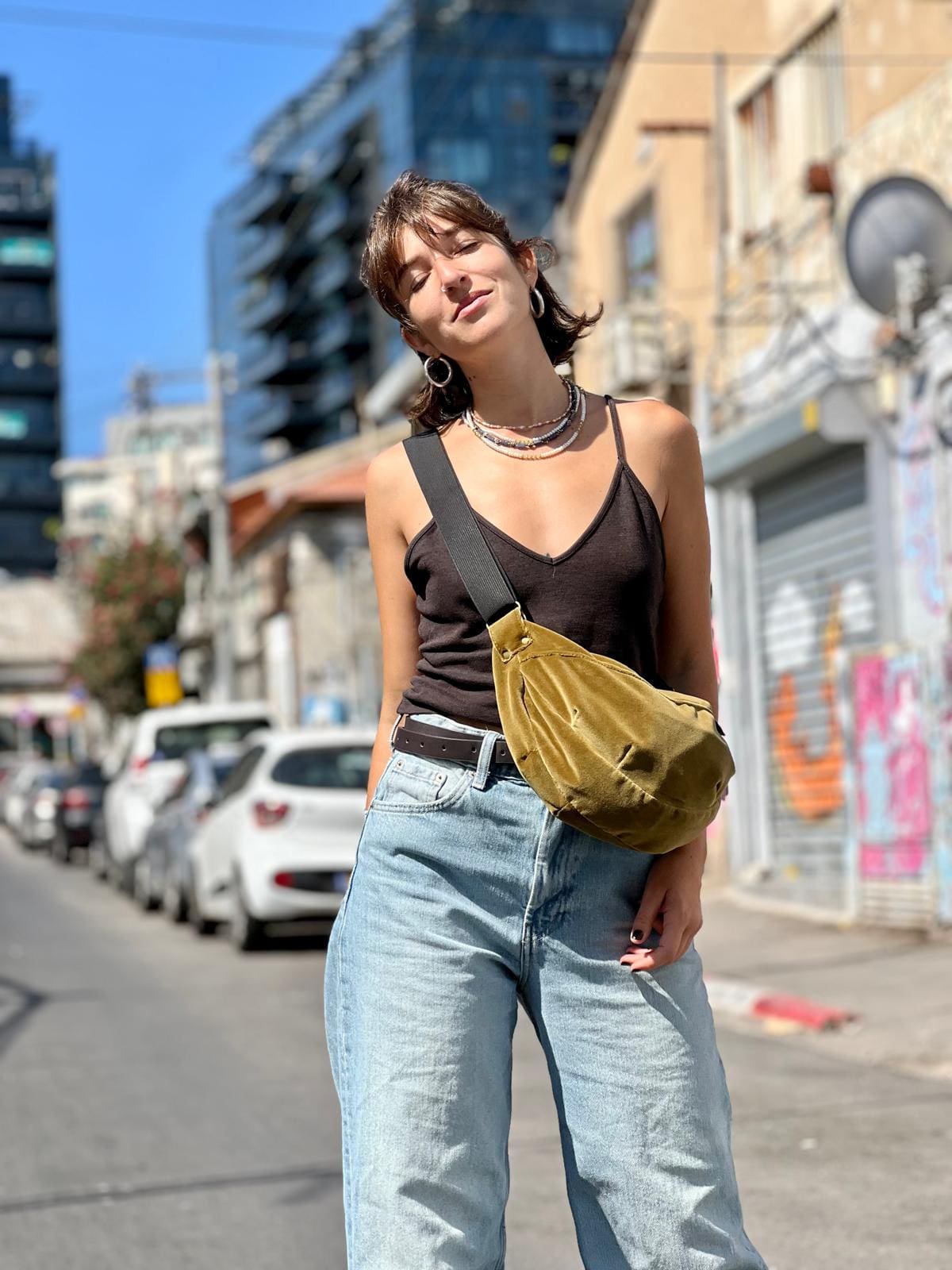 Velvet Mustard Vital Side Bag