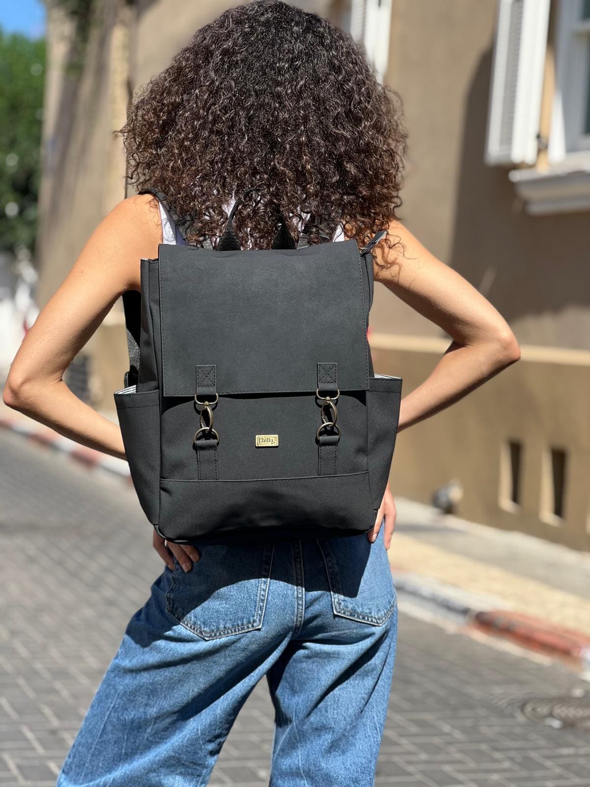 Black Nubuck-like Unicorn Backpack