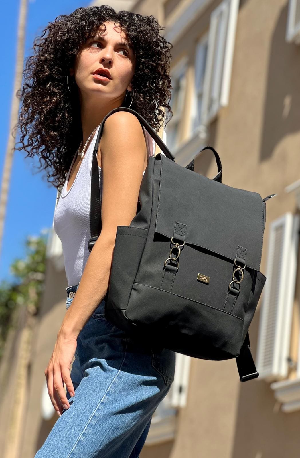 Black Nubuck-like Unicorn Backpack