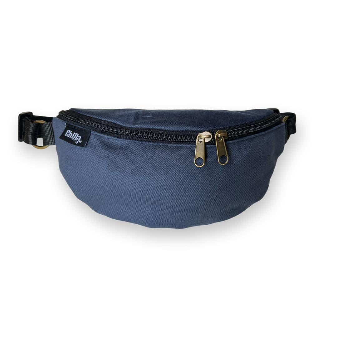 Dark Gray-Blue Velvet Helga Fanny Pack