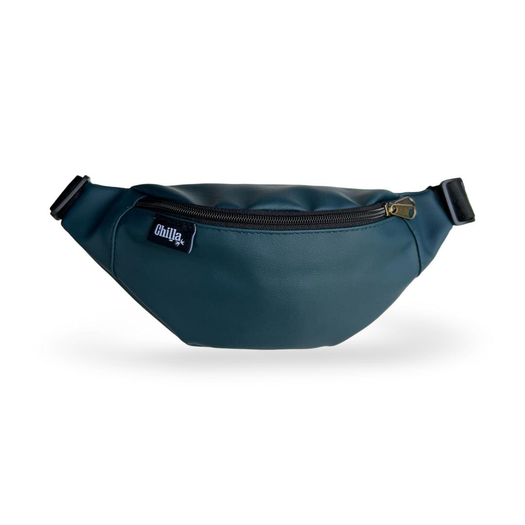 Dark Bottle Green Leather-Like Roni Fanny Pack