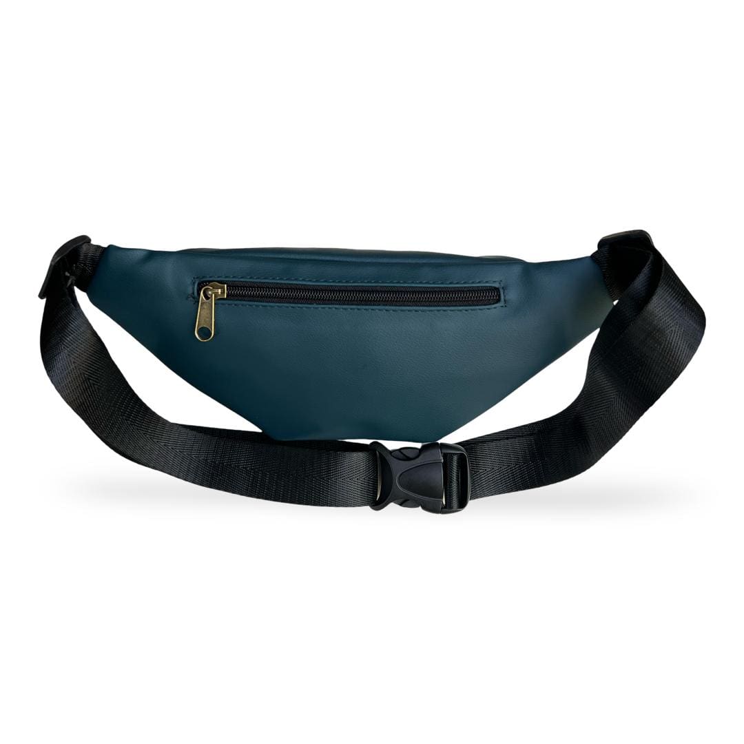 Dark Bottle Green Leather-Like Roni Fanny Pack
