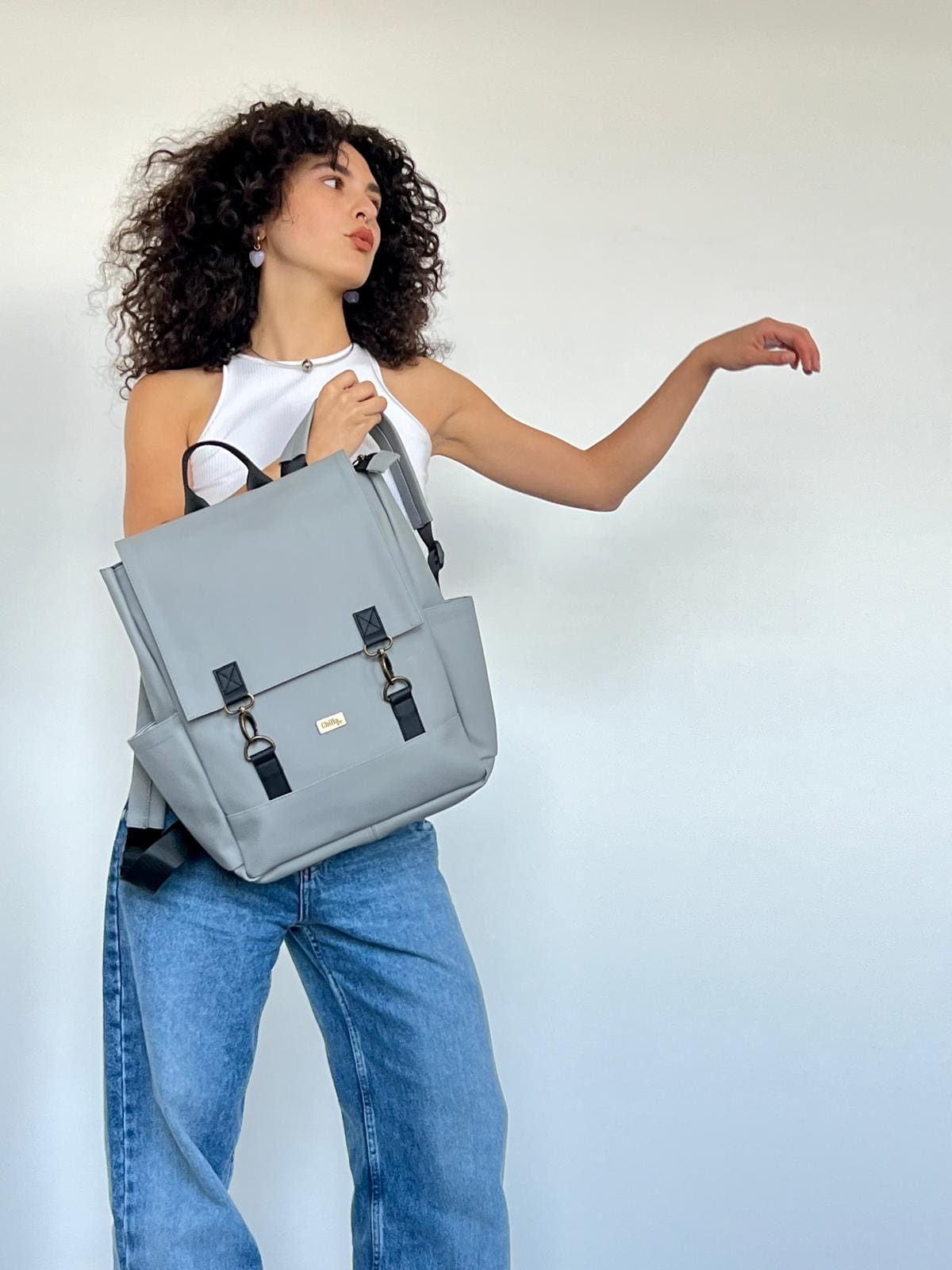 Light Gray Unicorn Backpack