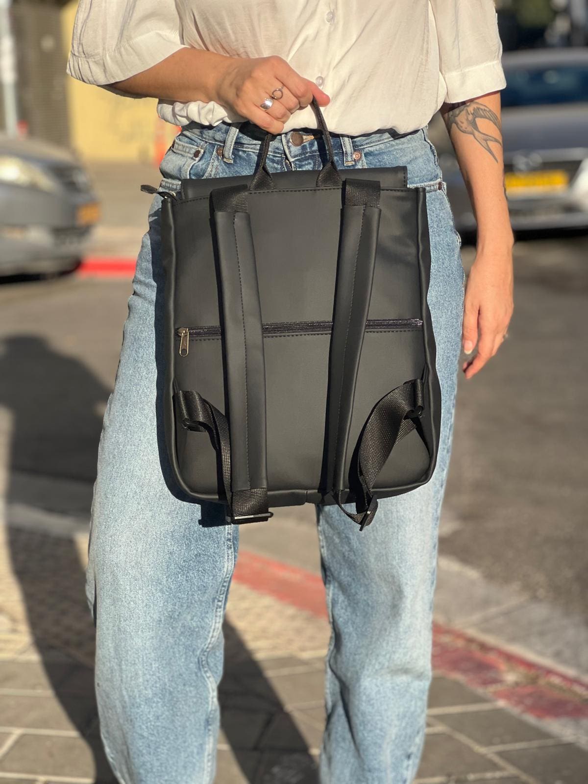 Black & Leopard Print Mini Students Backpack