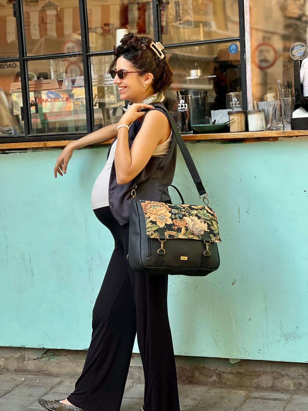 Vintage Flowery Large Jaffa Backpack/Side Bag