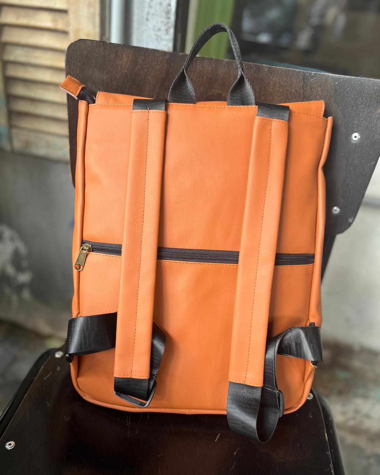 Vibrant Bright Orange Medium Students Backpack