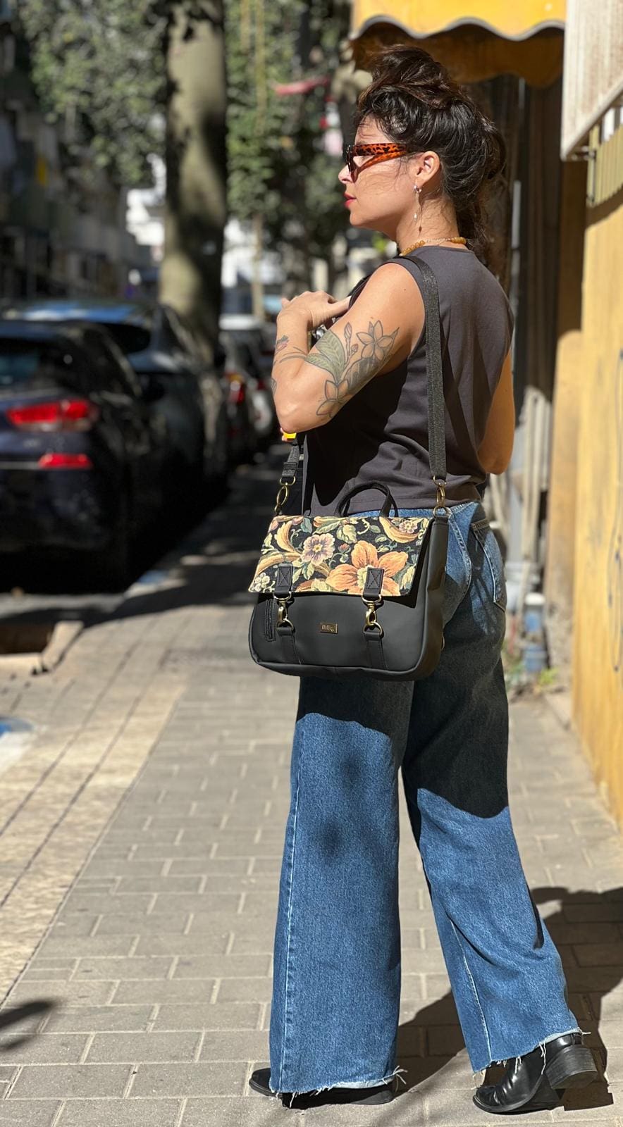 Vintage Floral Jaffa Backpack/Side Bag