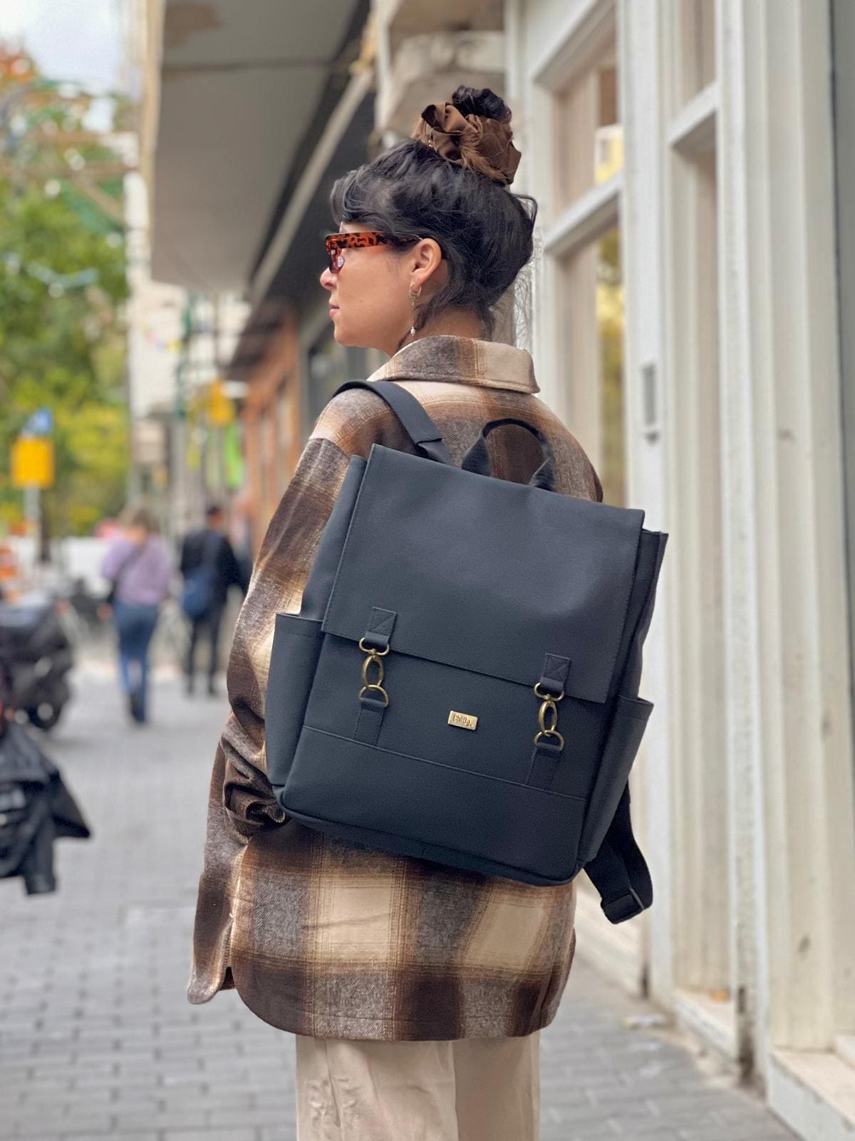 Black Nubuck Large Unicorn Backpack