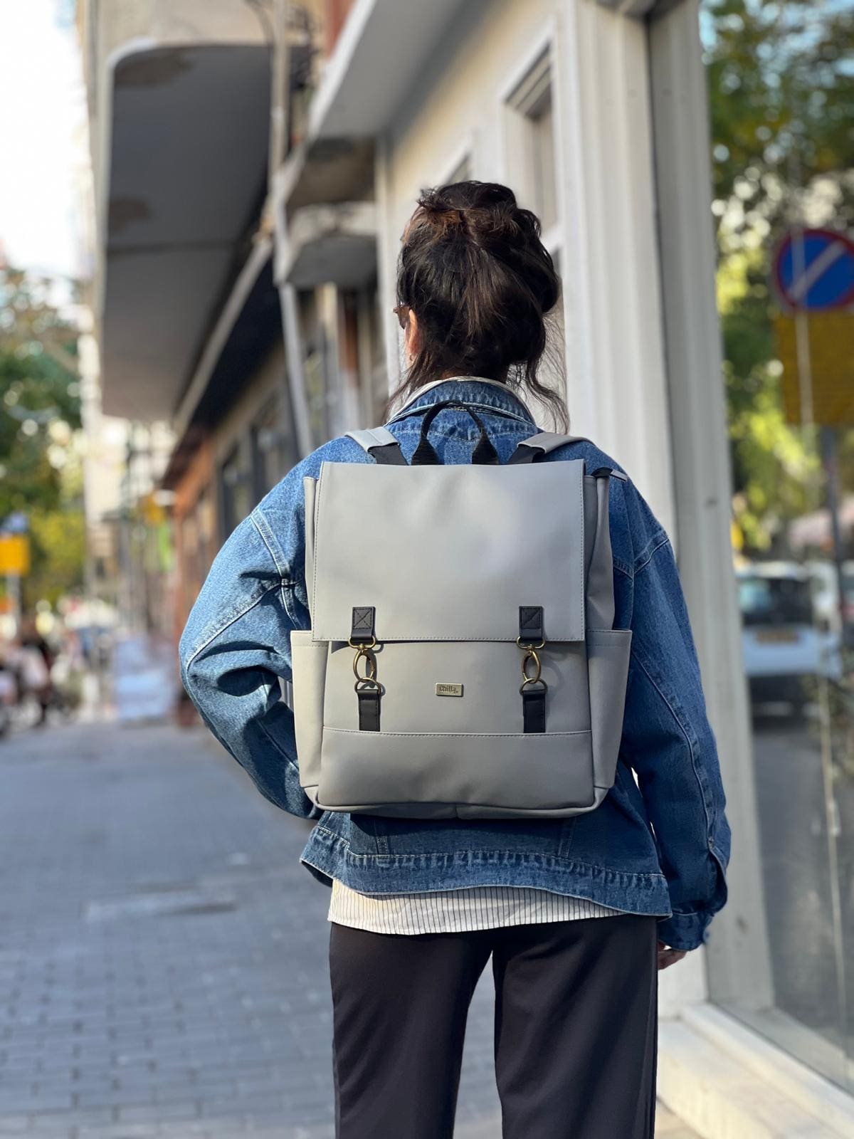 Gray Large Unicorn Backpack