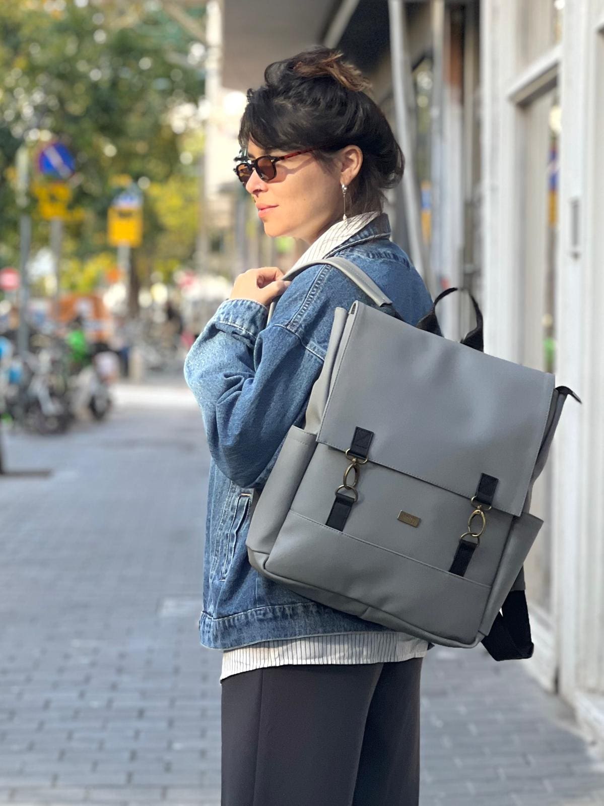 Gray Large Unicorn Backpack