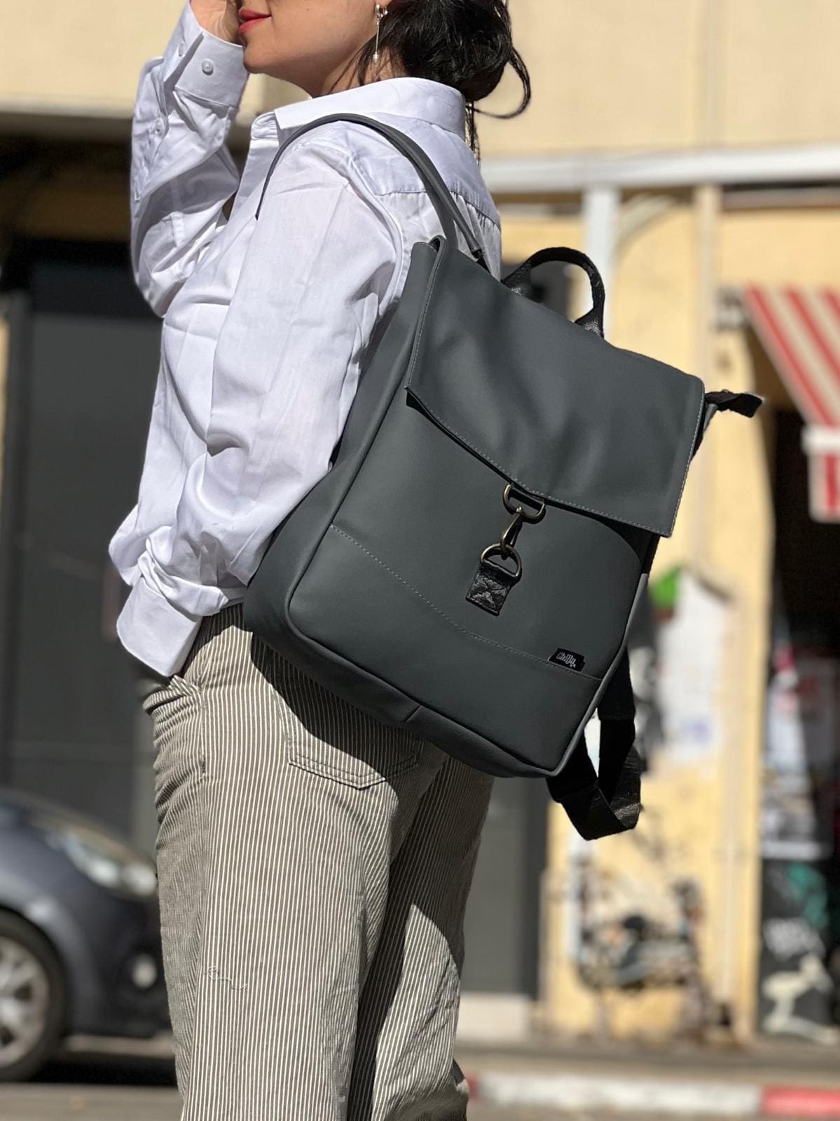 Dark Gray Medium Students Backpack