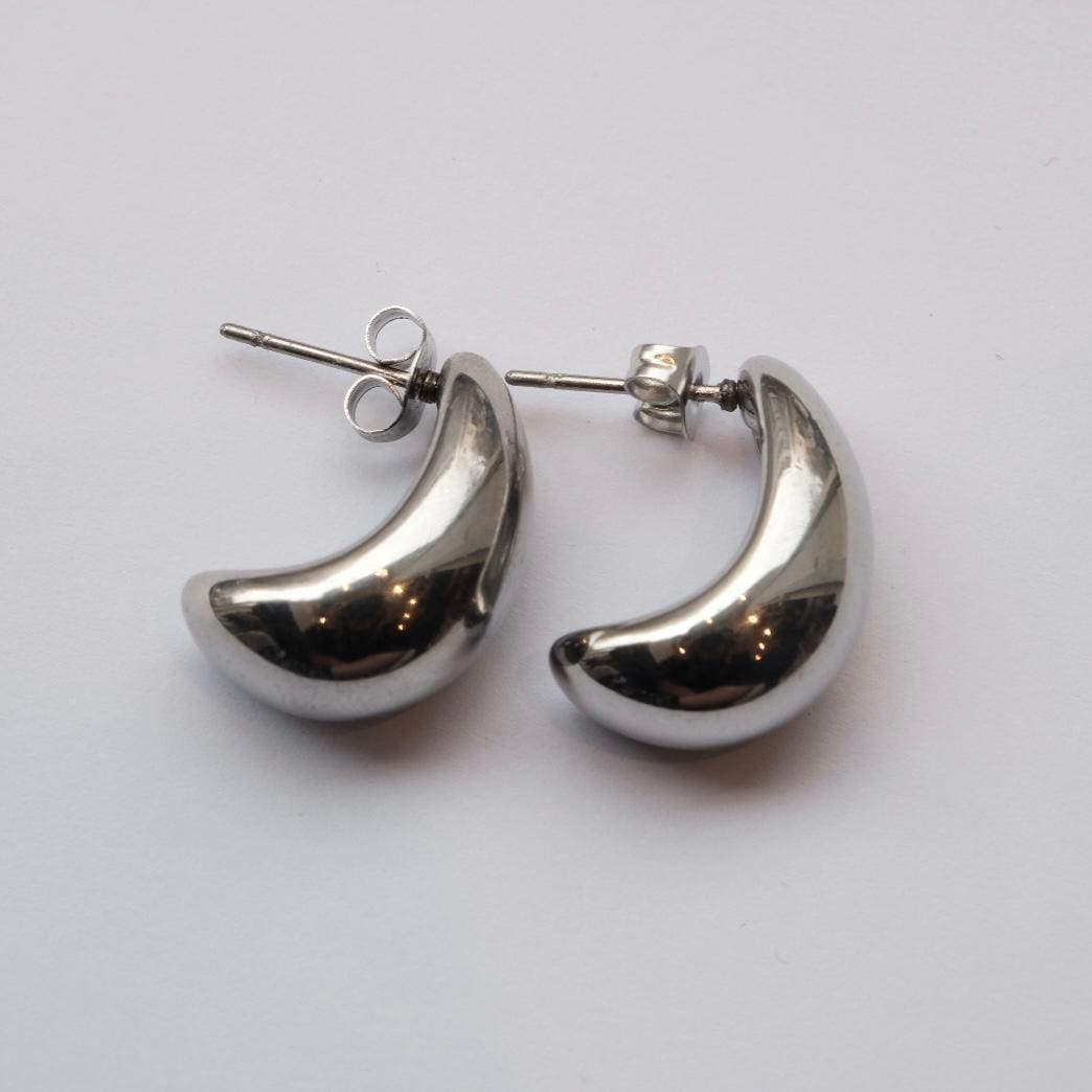 Silver Luna earrings