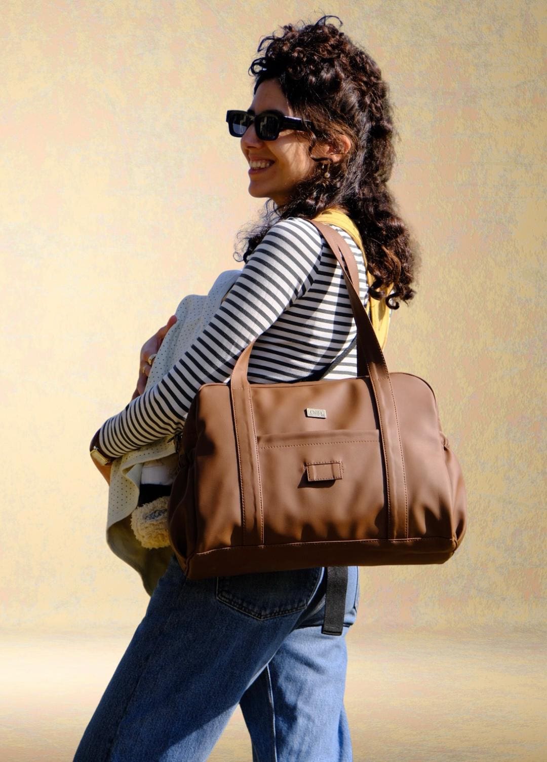Ita brown diaper bag
