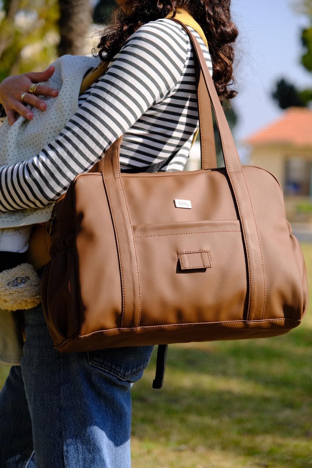 Ita brown diaper bag