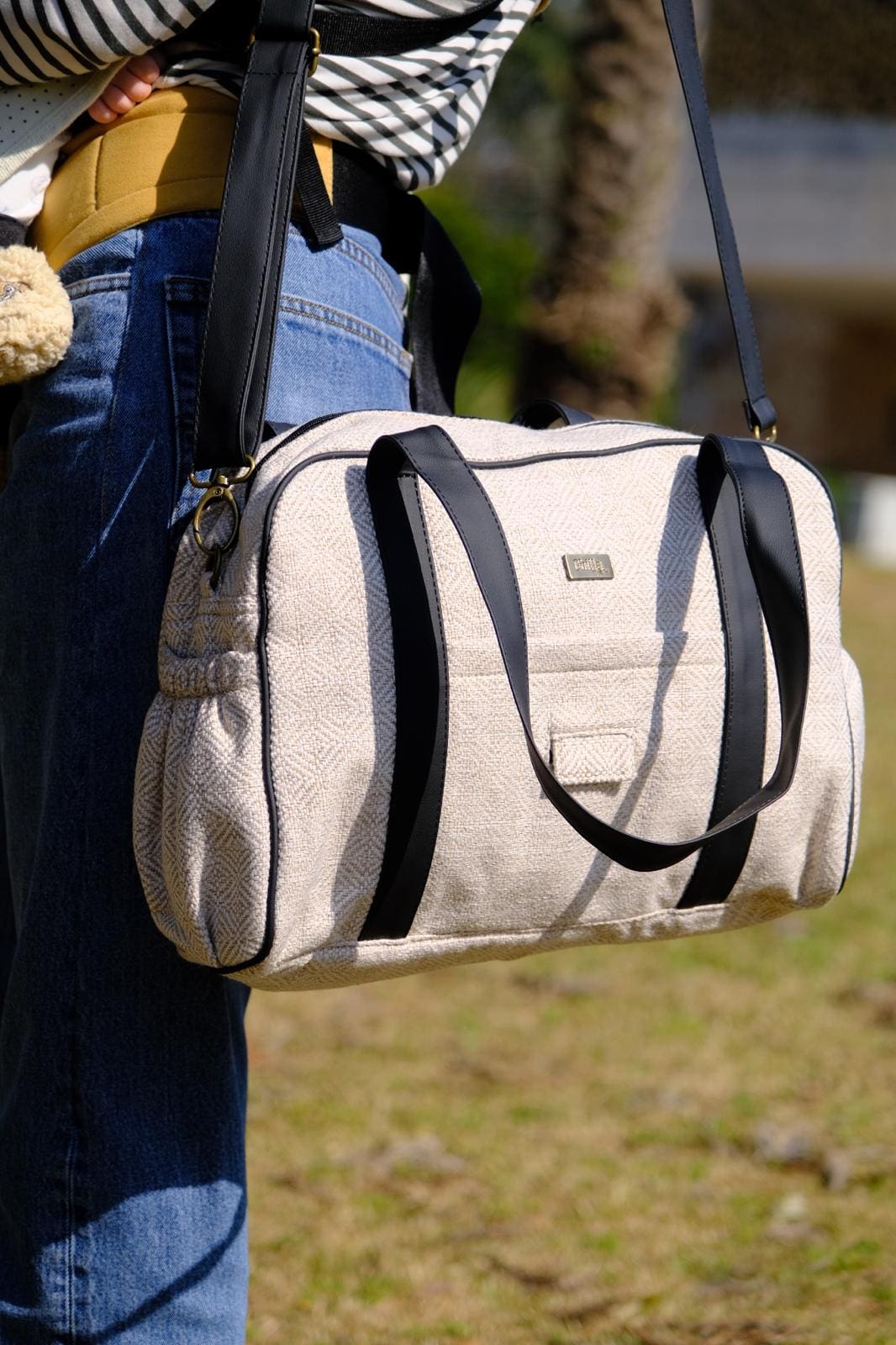 Ita diaper bag gray canvas