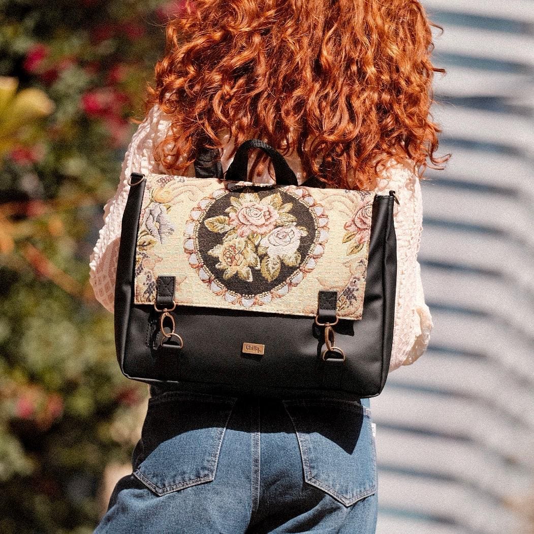 Floral Gobelin Large Jaffa Backpack/Side Bag