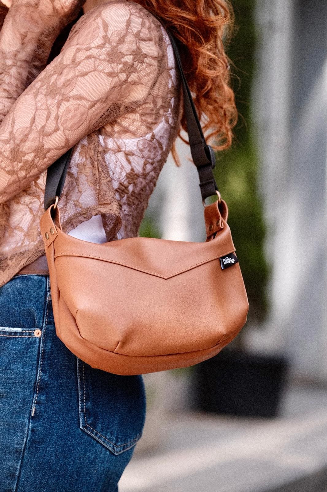 Smooth Camel side bag