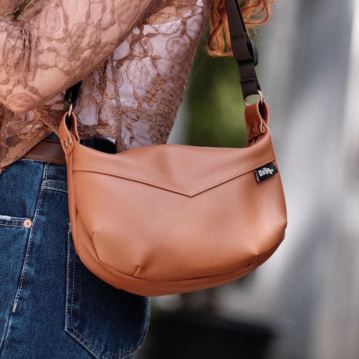 Smooth Camel side bag