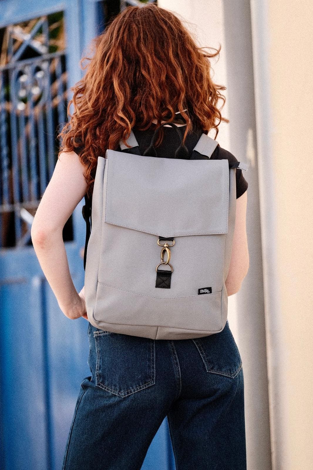 Light Gray Medium Students Backpack