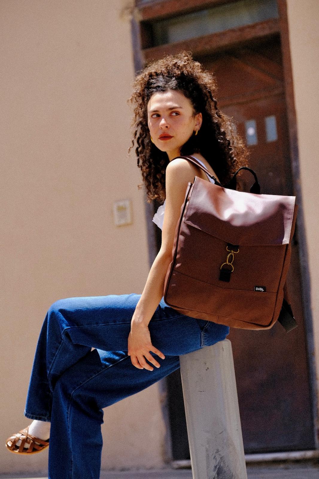 Earth Brown Large Students Backpack