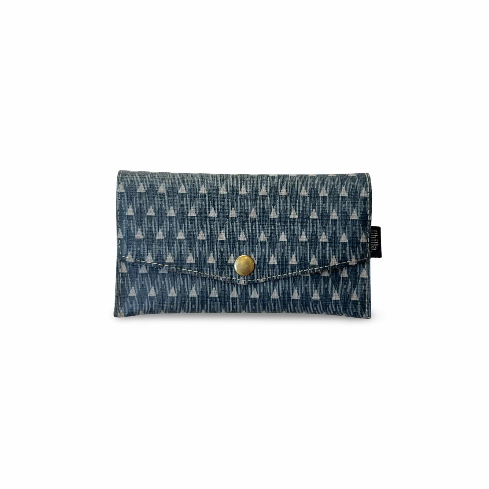Blue Geometric Enlarged Small Wallet