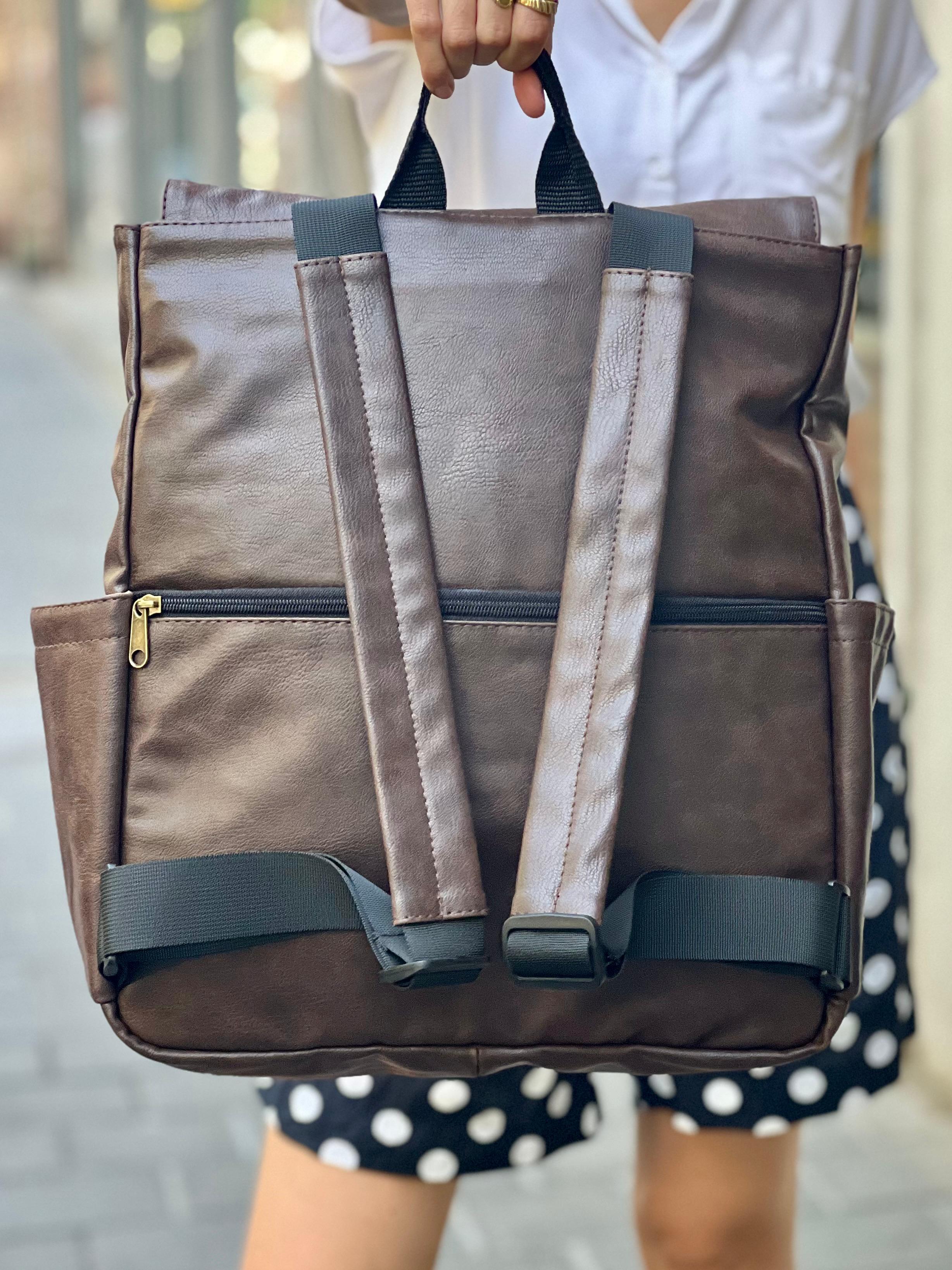 Retro Brown Large Unicorn Backpack