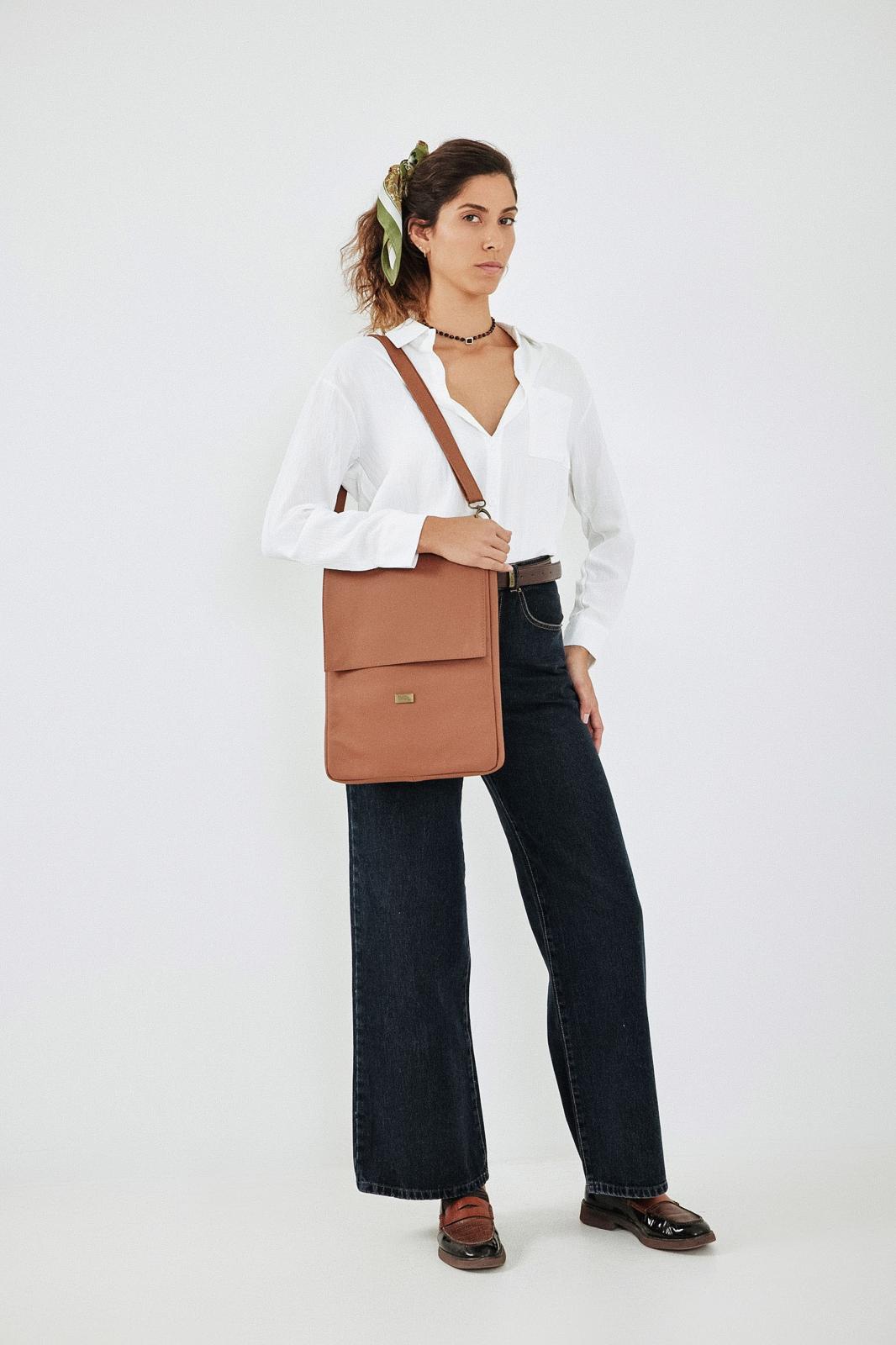 Camel Laptop Case with a Removable Strap