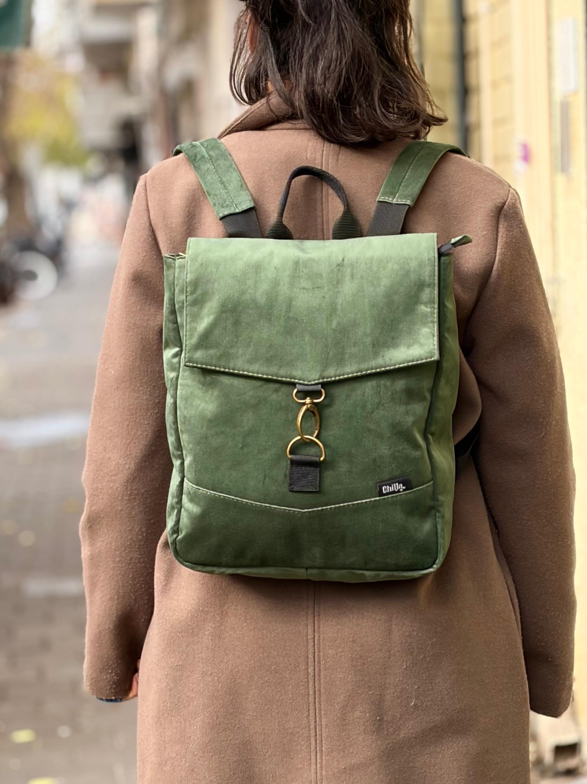 green canvas mini backpack CORE - Gym Bag with Belt Sleeve This little bag has it all Daffoday: Modern Green Mini Backpack