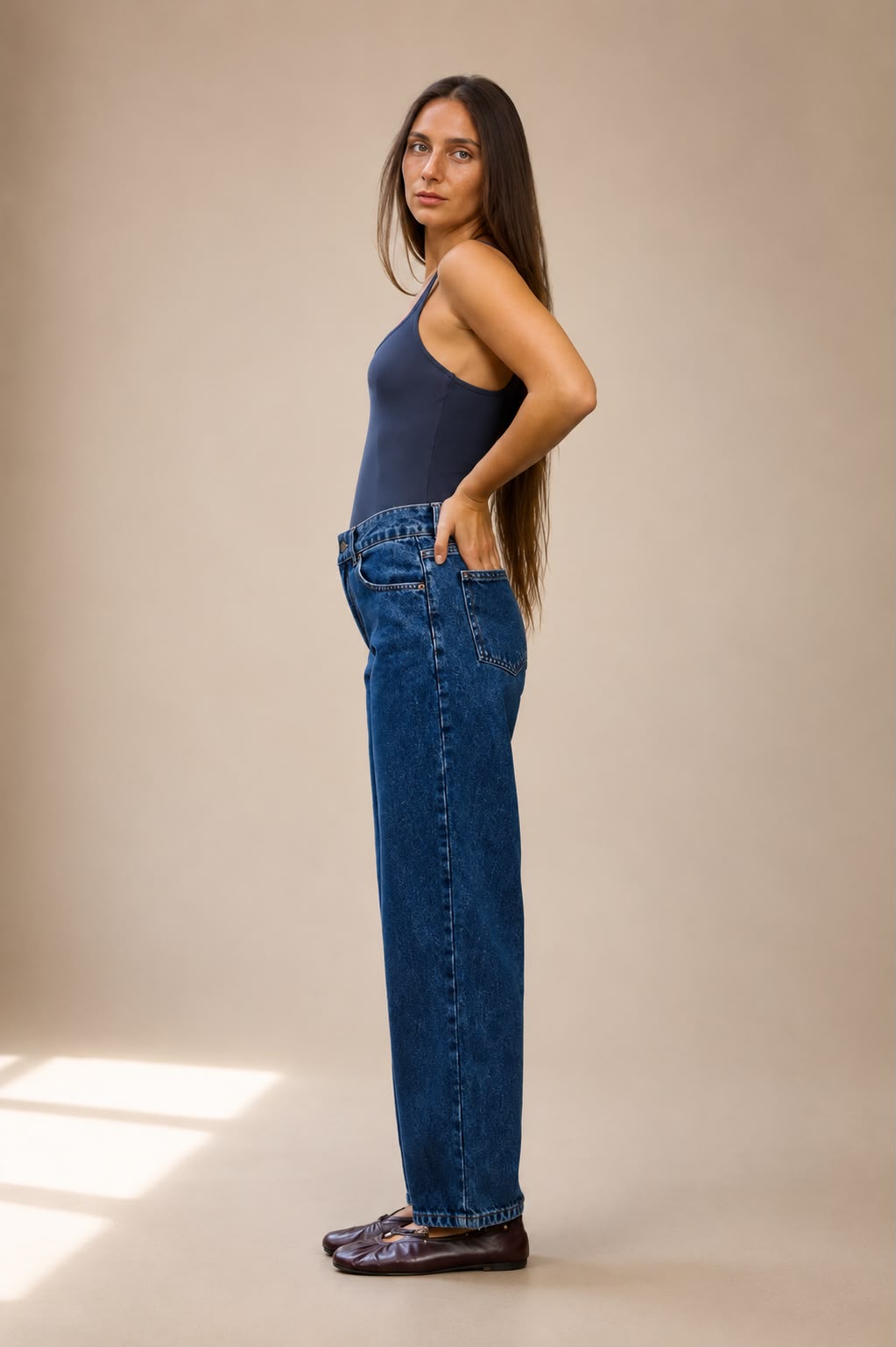 Chilla Denim Easy Barrel Jeans – Blue