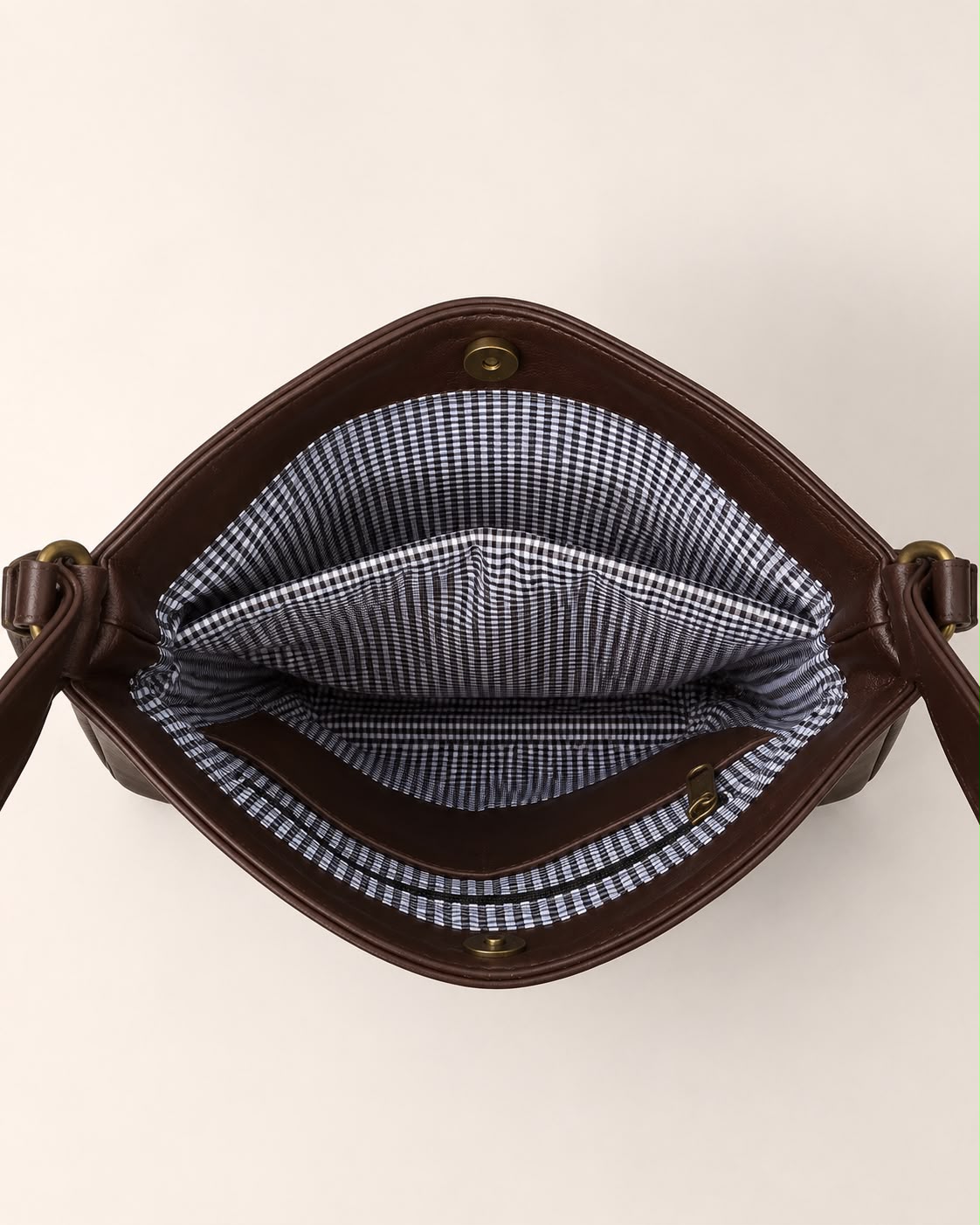 Brown Suede-Like Large Bucket Side Bag