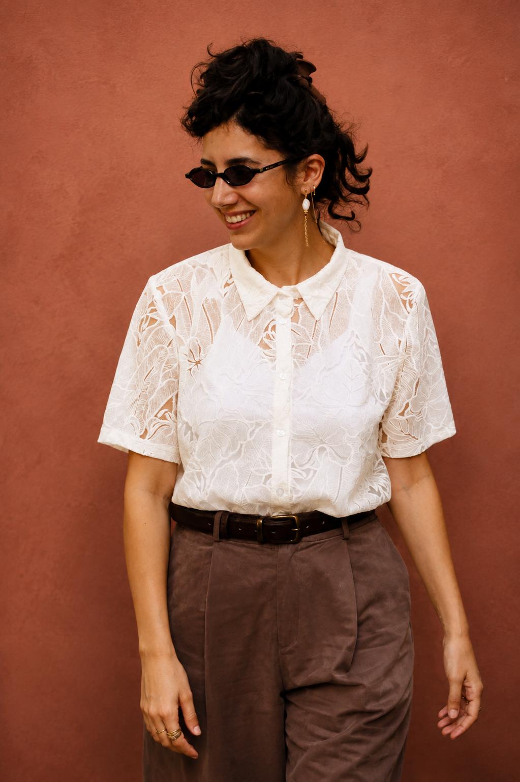 White 'Dror' Button-Up Shirt