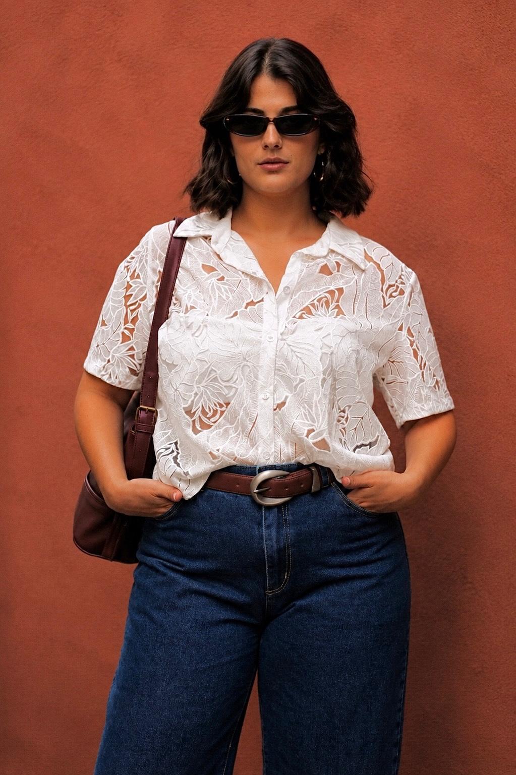 White 'Dror' Button-Up Shirt