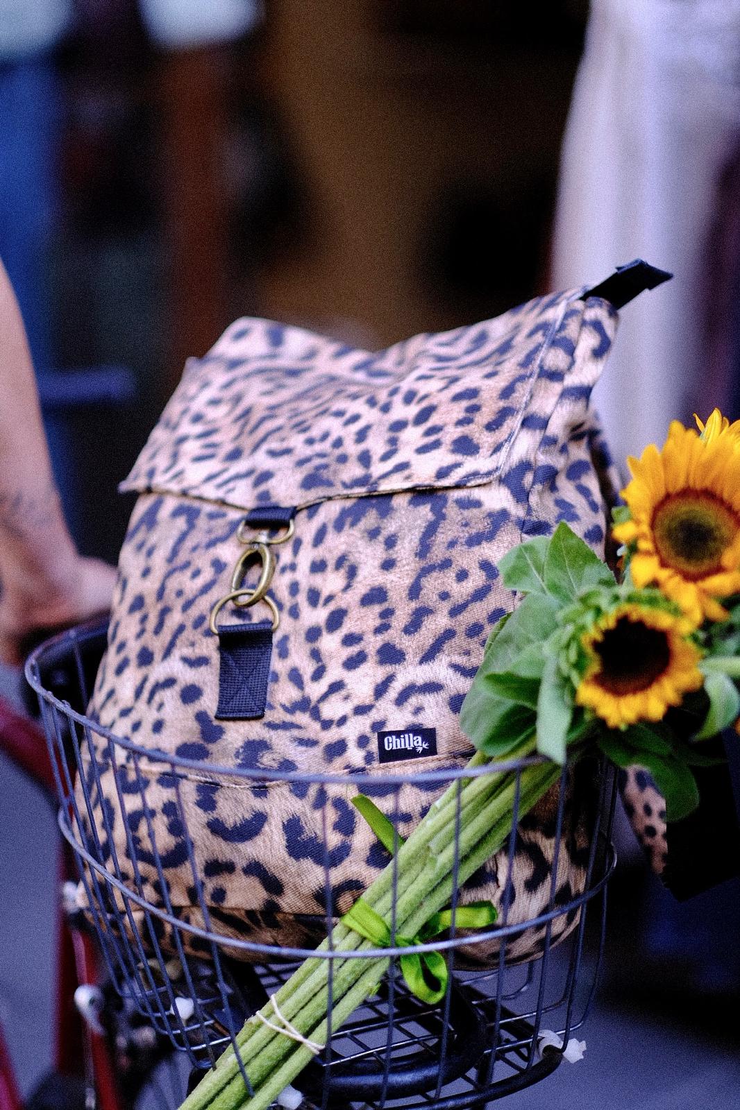 Leopard Drill Medium Students Backpack
