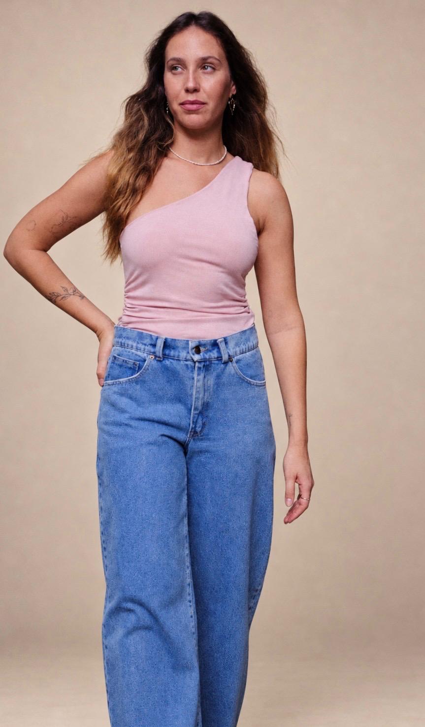 One Shoulder Top – Pink