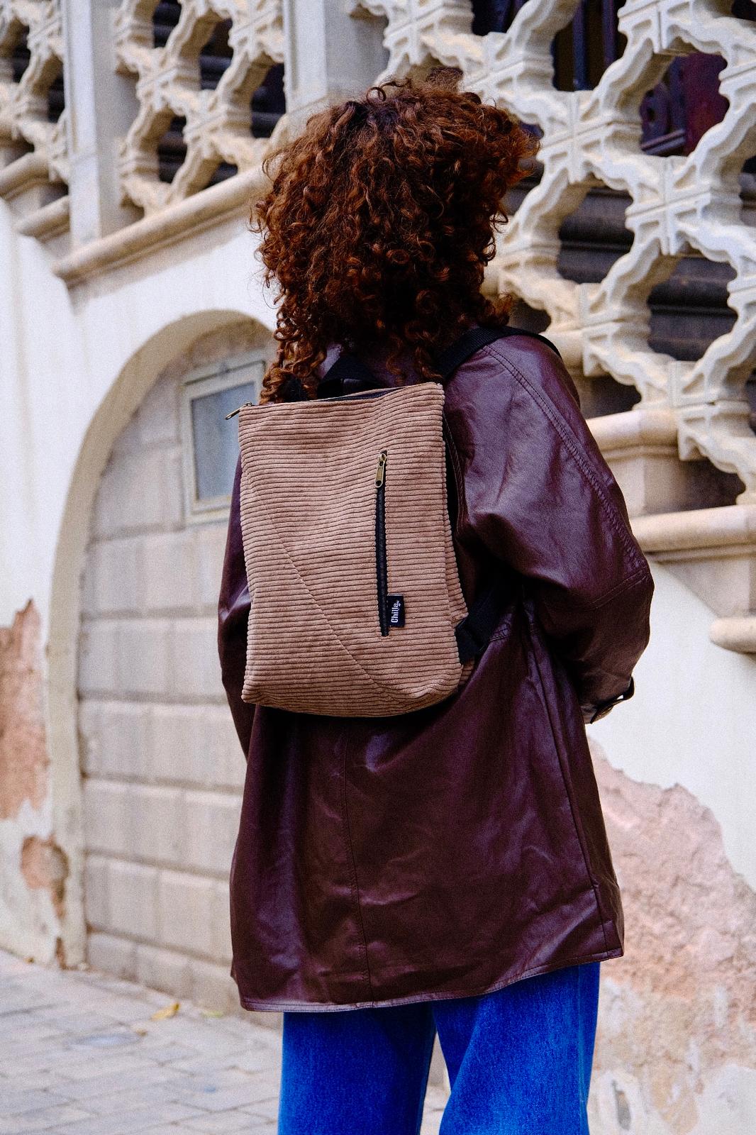 Light Brown Corduroy Reut Bag